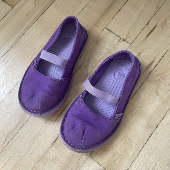 Crocs Girls' Sandal‎ Shoes Size C9 Purple Cabo Mary Jane PS - Picture 5 of 8